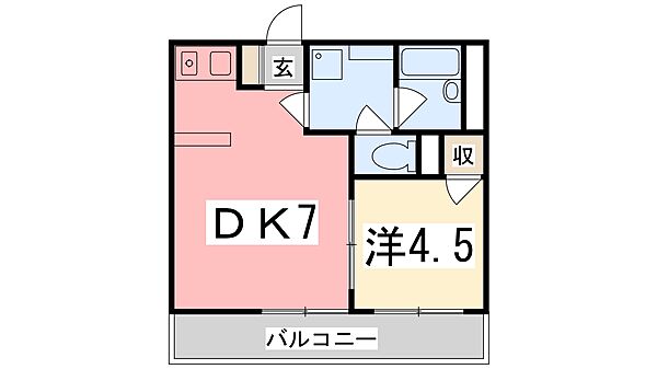 リーダーマンション 501｜兵庫県姫路市東延末１丁目(賃貸マンション1DK・5階・29.64㎡)の写真 その2