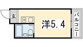 しらさぎメモリアル 406 ｜ 兵庫県姫路市北平野２丁目（賃貸マンション1R・5階・14.85㎡） その2