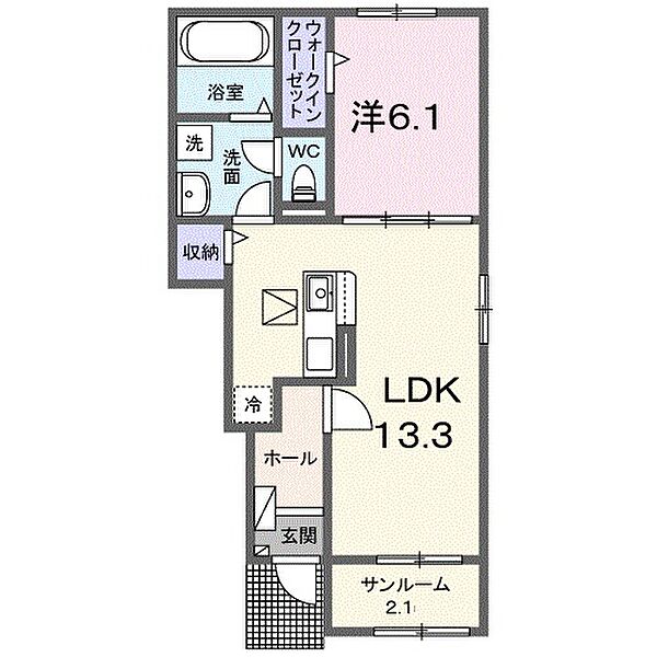 エスパス　リッシュ　田井　Ａ 103｜兵庫県姫路市網干区田井(賃貸アパート1LDK・1階・50.01㎡)の写真 その2