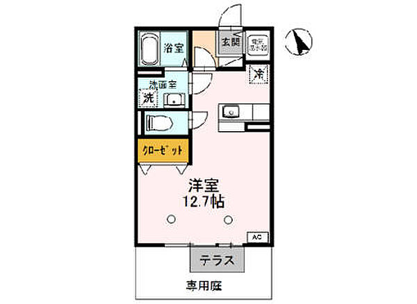 グランマーシーマサノ　A A102｜兵庫県姫路市飾磨区都倉１丁目(賃貸アパート1R・1階・33.39㎡)の写真 その2