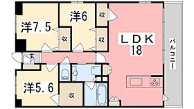 ワコーレ姫路城巽ガーデンズ 1304 ｜ 兵庫県姫路市北条口３丁目（賃貸マンション3LDK・13階・80.00㎡） その2