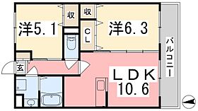 リベロ香寺 103 ｜ 兵庫県姫路市香寺町野田（賃貸マンション2LDK・1階・51.00㎡） その2