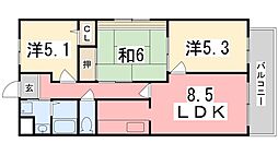 ハピネス見野 3LDKの間取図画像