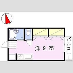 サンライフ21A棟 ワンルームの間取図画像