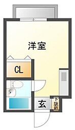 OMレジデンス姫路 ワンルームの間取図画像