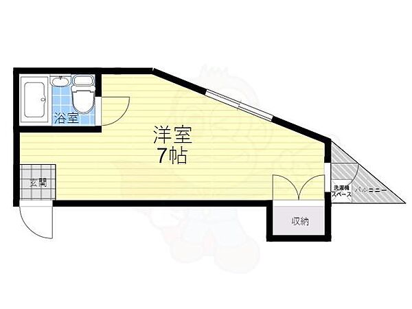 大阪府茨木市中総持寺町(賃貸アパート1K・2階・28.00㎡)の写真 その2