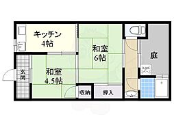 第三松友荘 2Kの間取図画像