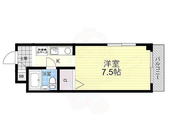 大阪府高槻市沢良木町(賃貸マンション1K・2階・23.40㎡)の写真 その2