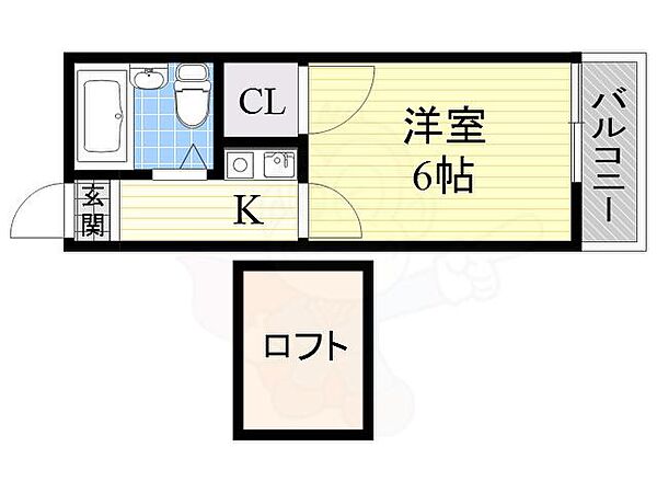 大阪府高槻市春日町(賃貸アパート1K・1階・16.00㎡)の写真 その2