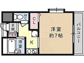 大阪府高槻市奈佐原２丁目（賃貸マンション1K・7階・22.09㎡） その2