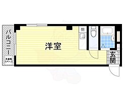 コトブキパークハイツ ワンルームの間取図画像