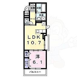M.bonito 1LDKの間取図画像