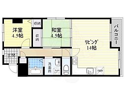 ブルーマーク高槻 2LDKの間取図画像