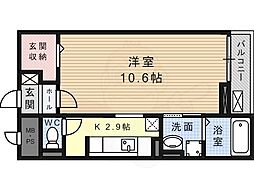 ヴォナールコート 1Kの間取図画像