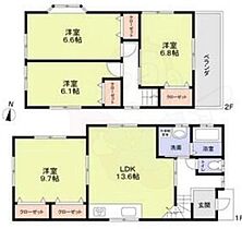 高槻市弥生が丘町33‐18貸家  ｜ 大阪府高槻市弥生が丘町33番18号（賃貸一戸建4LDK・1階・90.72㎡） その2