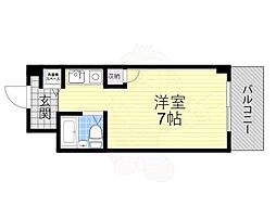 ジョイフル高槻大畑 ワンルームの間取図画像