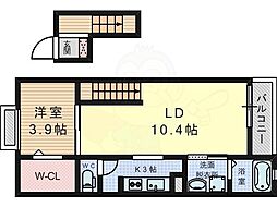 ヴォナールコート 1LDKの間取図画像