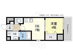 プレステージV京口 1DKの間取図画像