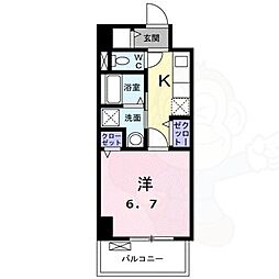 サニーレジデンス高槻 1Kの間取図画像