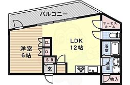 U・Iビル 1LDKの間取図画像