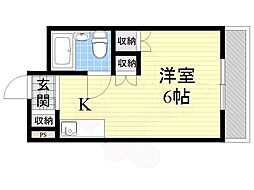 パークサイドマンション ワンルームの間取図画像
