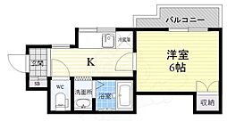 メゾン・ド・まどころ2 1Kの間取図画像