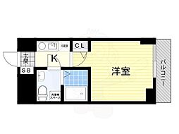 セレニテ高槻 1Kの間取図画像