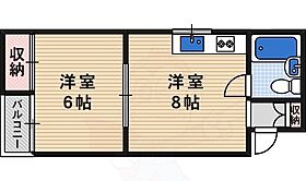 桃井マンション 503 ｜ 大阪府大阪市阿倍野区阪南町３丁目（賃貸マンション1LDK・5階・30.00㎡） その2