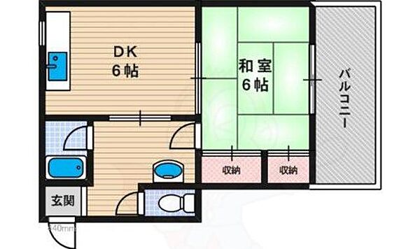 川西マンション 302｜大阪府大阪市住吉区大領３丁目(賃貸マンション1DK・3階・30.00㎡)の写真 その2