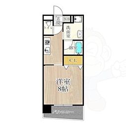 Osaka Metro御堂筋線 天王寺駅 徒歩14分の賃貸マンション 8階1Kの間取り