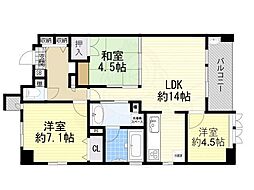 クラウンハイム西田辺 6階/-