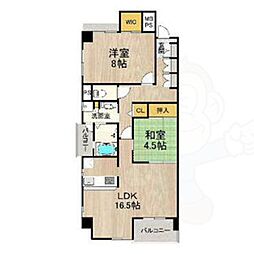 シャーメゾン白鷺 2LDKの間取図画像