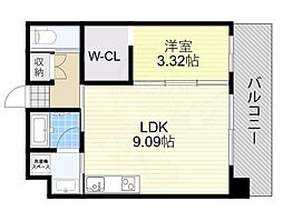 BrilliantcoatPalio 1LDKの間取図画像
