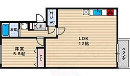 シャトープラム 1LDKの間取図画像