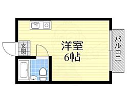 ラパンジール阿倍野 ワンルームの間取図画像