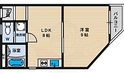 新オリオノマンション 1LDKの間取図画像