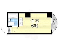 ラパンジール阿倍野 ワンルームの間取図画像