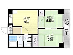 正光マンション 2LDKの間取図画像