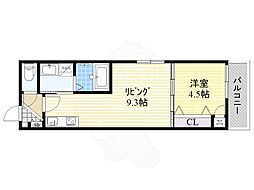 エフミライbaum 1LDKの間取図画像