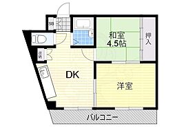 メゾン・イングスあびこ 2DKの間取図画像