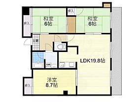 大阪府吹田市五月が丘北22番8号（賃貸マンション3LDK・2階・89.51㎡） その2