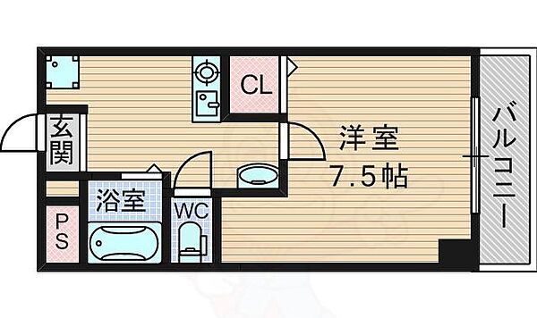 大阪府豊中市上新田１丁目(賃貸マンション1K・4階・24.00㎡)の写真 その2