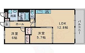 ヴェルデュール千里山西参番館  ｜ 大阪府吹田市千里山西２丁目12番6号（賃貸マンション2LDK・1階・53.51㎡） その2