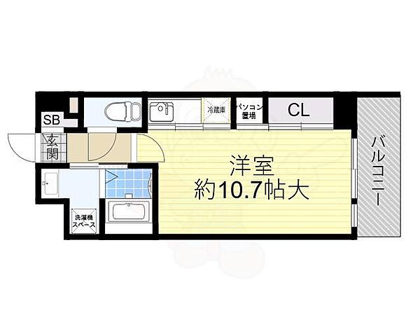 大阪府豊中市西緑丘３丁目(賃貸マンション1R・3階・32.35㎡)の写真 その2