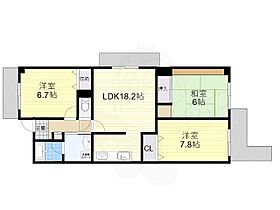 大阪府吹田市上山田（賃貸マンション3LDK・4階・85.45㎡） その2