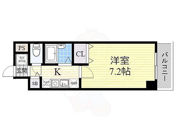 大阪府吹田市千里山竹園１丁目(賃貸マンション1K・1階・22.62㎡)の写真 その2