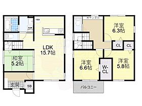 Feliz上山手町 B棟  ｜ 大阪府吹田市上山手町17番7-1号（賃貸一戸建4LDK・1階・109.00㎡） その2