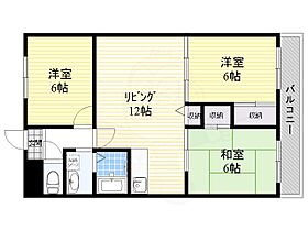 大阪府豊中市上新田３丁目6番17号（賃貸マンション3LDK・3階・63.00㎡） その2