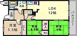 エミネンス辻本2 3LDKの間取図画像