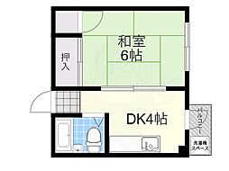 クレセントマンション 1DKの間取図画像